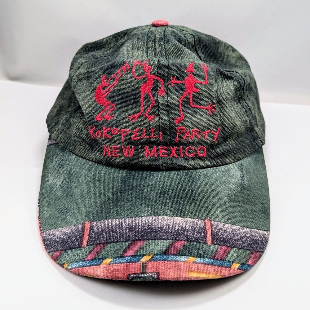 Kokopelli Party New Mexico Aztec Southwest‎ Strapback Hat Cap Vintage